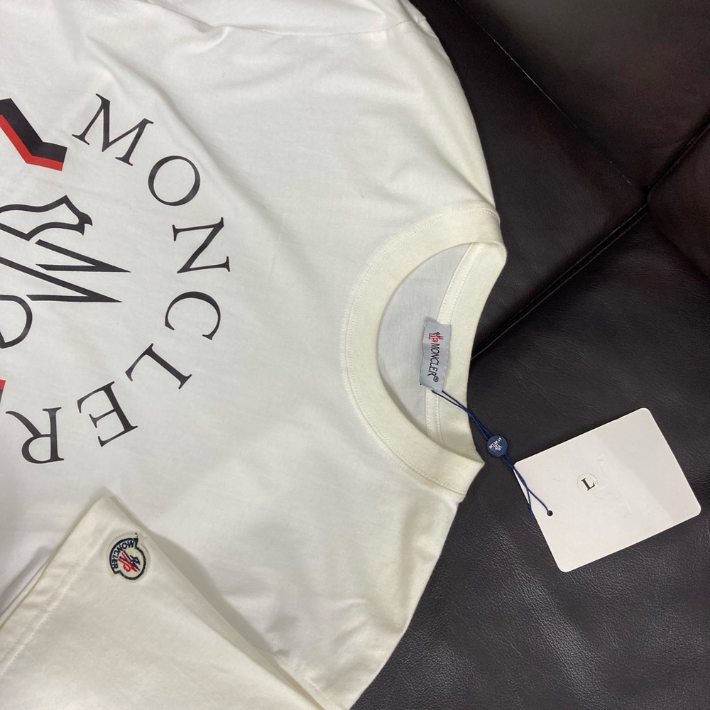 Moncler White Graphic Tee L - Picture 3 of 4